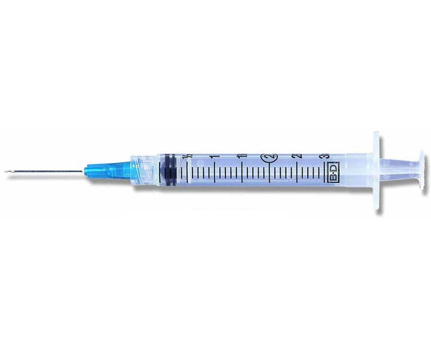 3 mL Luer-Lok Syringes with PrecisionGlide Needles - 21G x 1", 100/Case