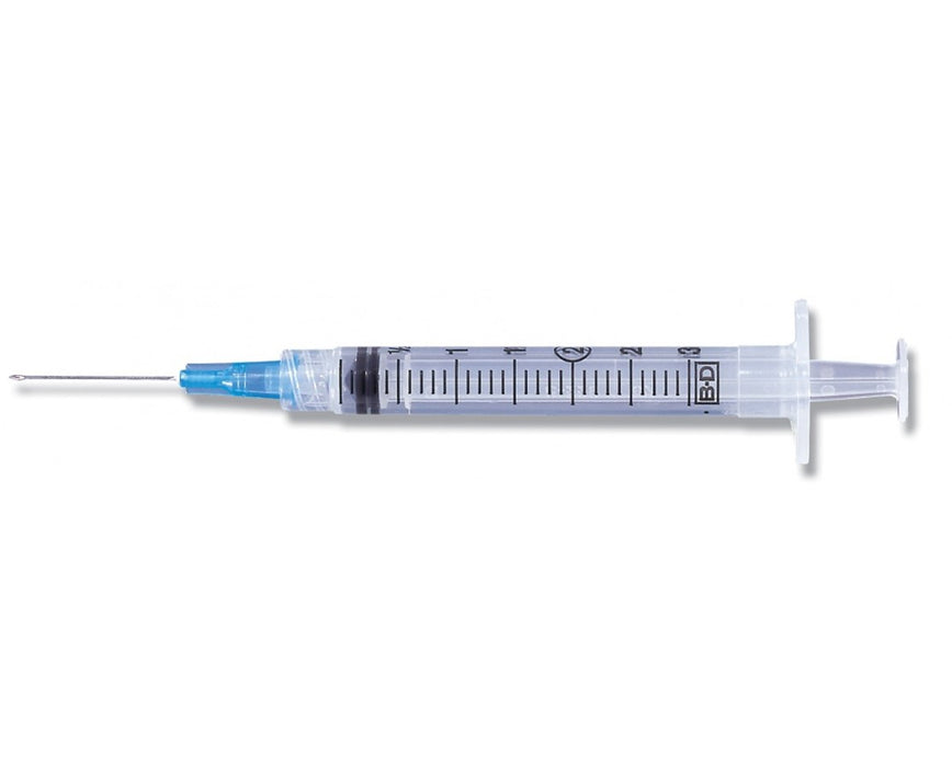 1 mL Slip-Tip Tuberculin Syringe with Detachable Needle - 27G x 1/2" Needle, 800/Case