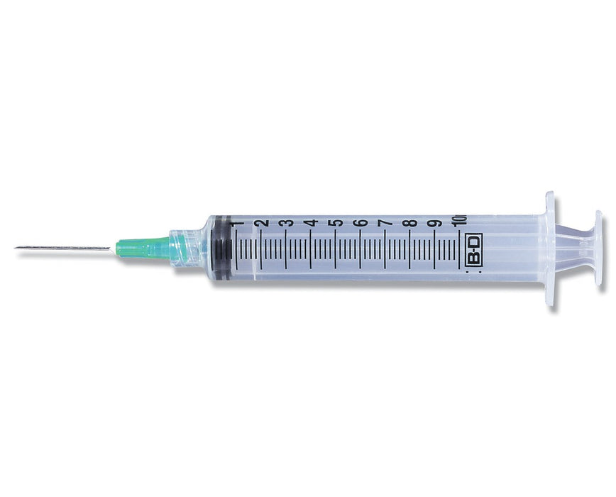 10 mL Luer-Lok Syringes with PrecisionGlide Detachable Needle - 21G x 1", 400/Case