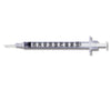 Insulin Syringe with Permanently Attached Needle, 1 mL