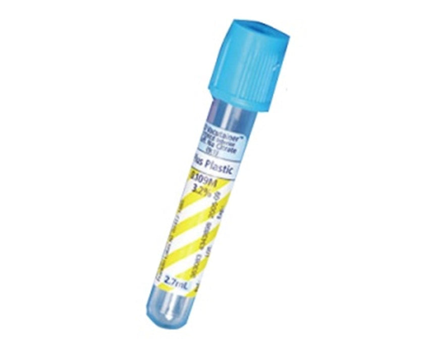 2.7 mL Vacutainer Plus Plastic Citrate Tubes, 13 X 75 mm (100/Box)