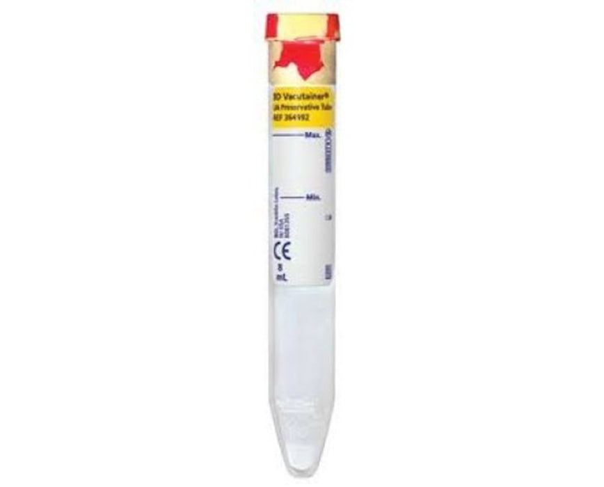 Vacutainer Urinalysis Tubes 8 mL, 16 x 100 mm, Conical Bottom, w/ Preservative (100/Box)