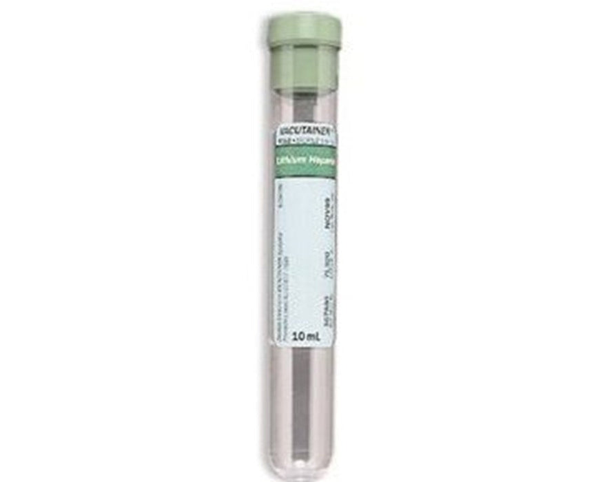 Vacutainer Plastic Heparin Tubes 13 x 75 mm, 3.0 mL, Lithium Heparin 56 Usp Units, Conventional, 100/Box