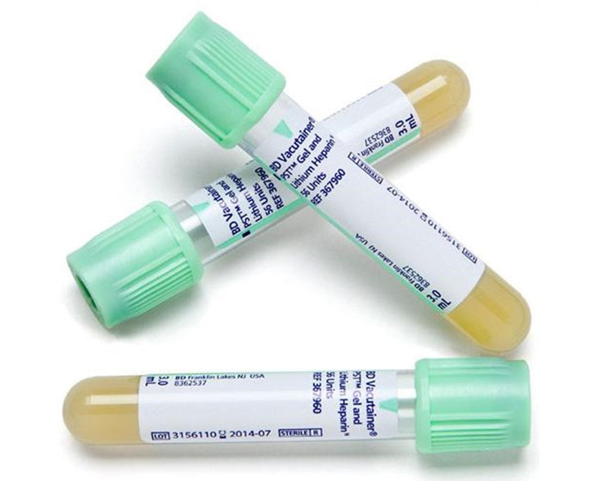 3.0mL Vacutainer PST Tubes, 13 x 75 mm, Hemogard Closure (100/Box)