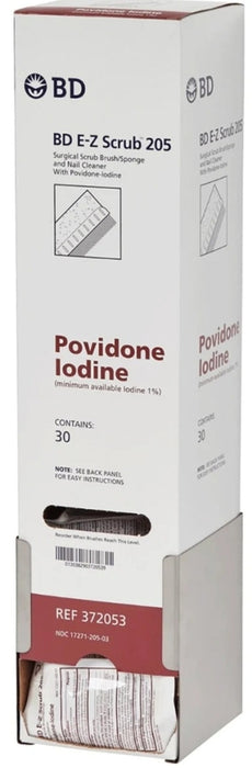 Scrub Brush w/ 1% Providone Iodine, Color Code Brown (1/ea)