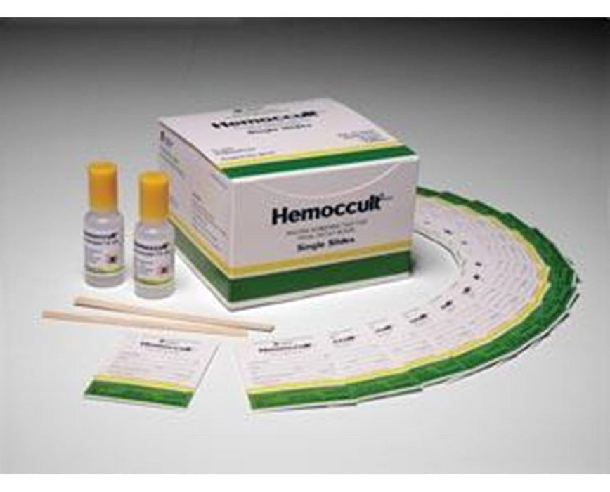 Hemoccult Single Slides (2) 15mL Bottles of Developer, Applicators & Instructions (1 Case of Boxes)