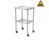 Stainless Steel Instrument Table w/ Double Shelves - 20