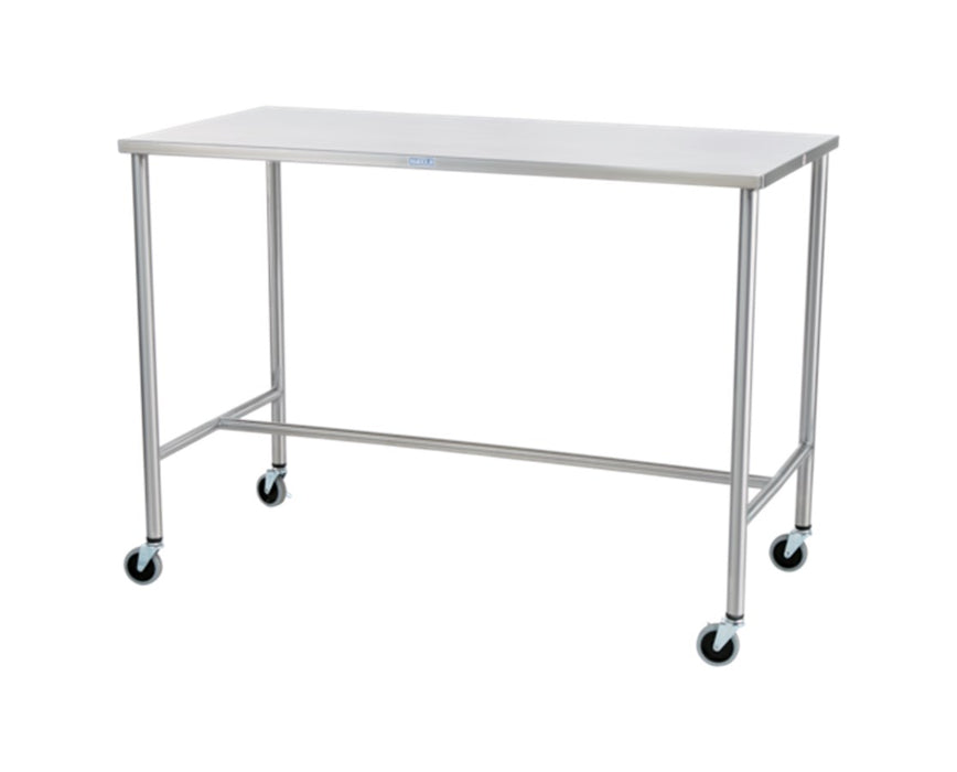 Stainless Steel Instrument Table w/ Single Shelf - 30" W x 16" D