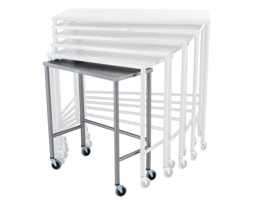 1 pc. Stainless Steel Nested Instrument Table - 28" W x 32" H x 14" D
