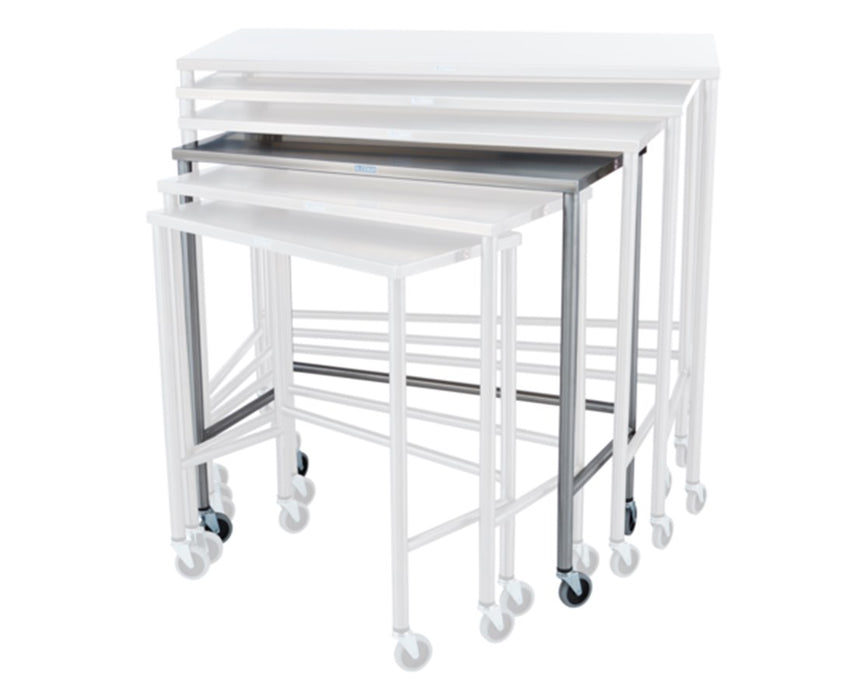 1 pc. Stainless Steel Nested Instrument Table - 36" W x 36" H x 18" D