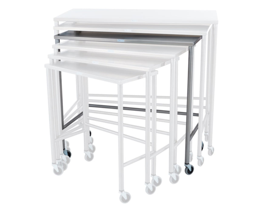 1 pc. Stainless Steel Nested Instrument Table - 40" W x 38" H x 20" D
