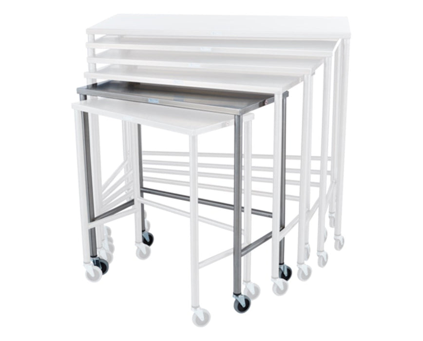 1 pc. Stainless Steel Nested Instrument Table - 32" W x 34" H x 16" D