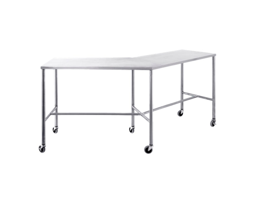 Stainless Steel Angular Instrument Table - 72" W x 18" D