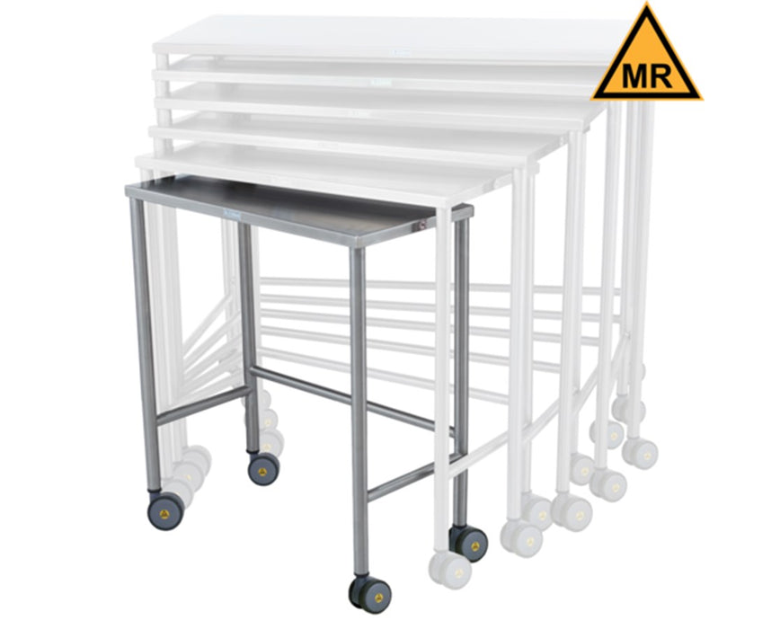 1 pc. Stainless Steel MR Conditional Nested Instrument Table - 28"W x 32"H x 14"D