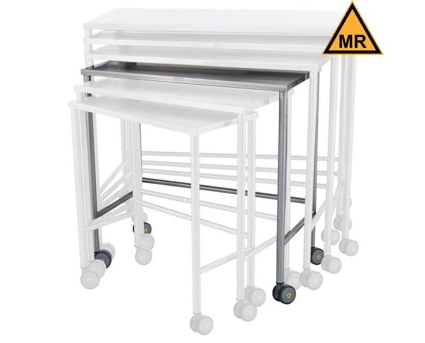 1 pc. Stainless Steel MR Conditional Nested Instrument Table - 36"W x 36"H x 18"D
