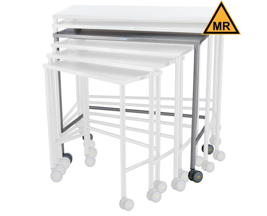 1 pc. Stainless Steel MR Conditional Nested Instrument Table - 40"W x 38"H x 20"D