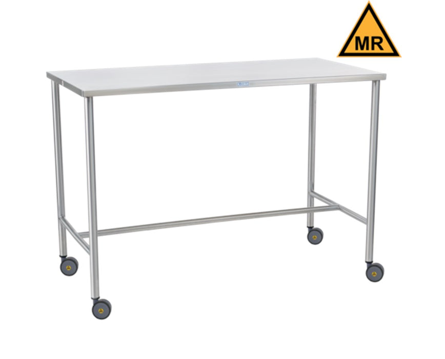 Stainless Steel MR Conditional Instrument Table w/ Single Shelf - 36" W x 20" D