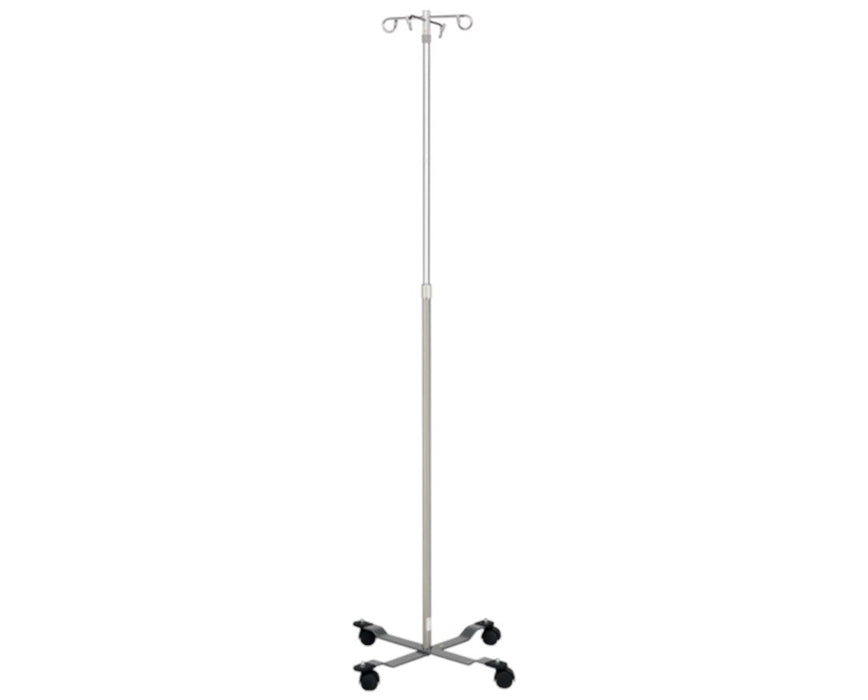 4-Leg Chrome IV Stand w/ Twist Lock & 4 Removable Hooks