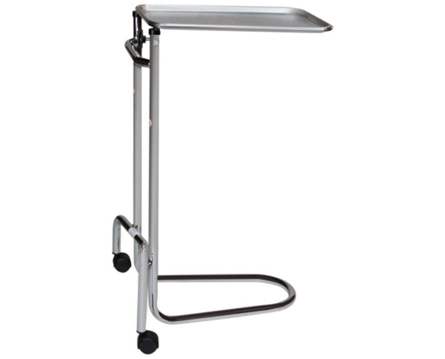 Chrome Mayo Instrument Stand w/ Double Pole & Looped Chrome Base