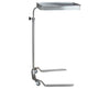 Stainless Steel Single Pole Mayo Instrument Stand w/ Two-Caster Base