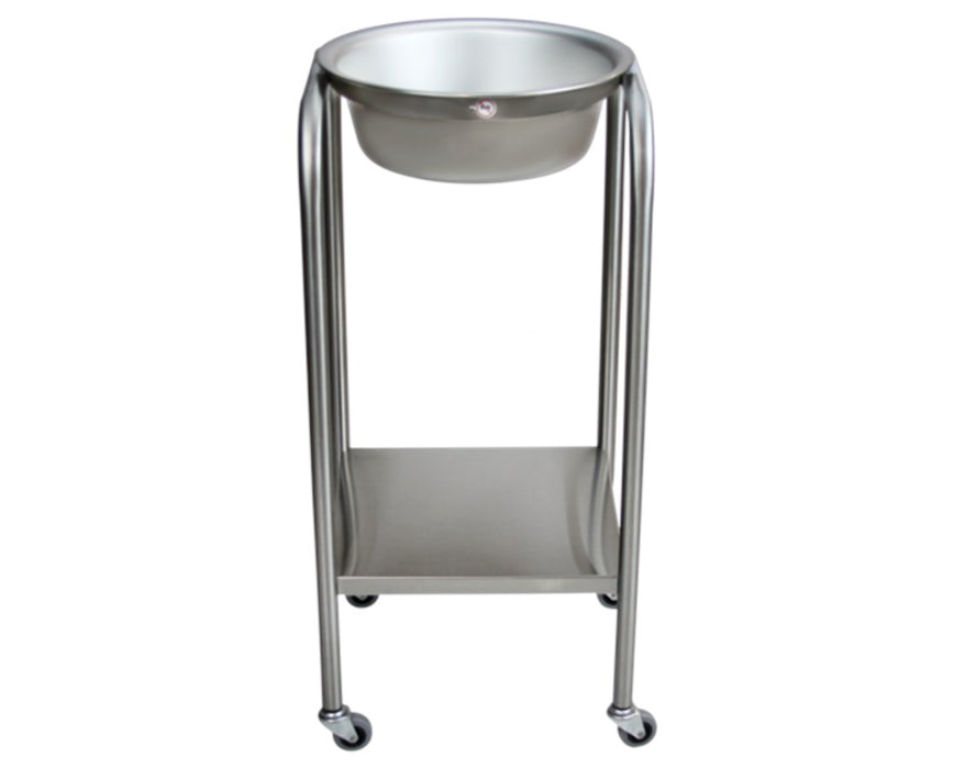 Stainless Steel Solution Stand w/ Single Basin & Lower Shelf