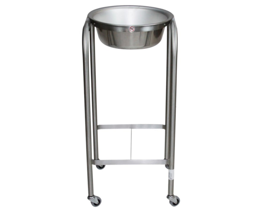 Stainless Steel Solution Stand w/ Double Basins & H-Brace