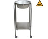 Stainless Steel MR Conditional Solution Stand w/ Single Basin & Lower Shelf