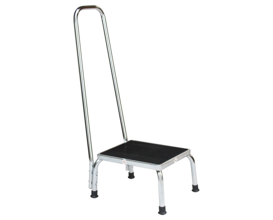Step Stool w/ Handrail - Stainless Steel Base