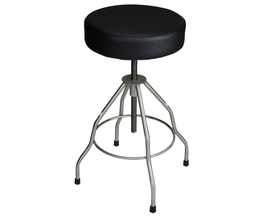 Stainless Steel Passaic Revolving Exam Stool w/ Rubber Feet Tips