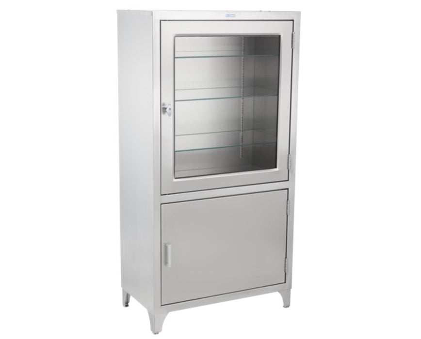 Stainless Steel Two-Section Freestanding Cabinet