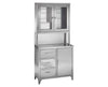 Stainless Steel Two-Section Freestanding Cabinet w/ Narcotics Locker