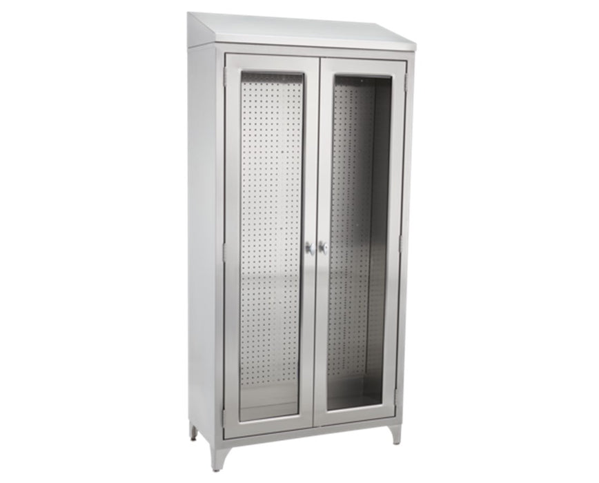 Stainless Steel Freestanding Pegboard Cabinet - 47 5/8" Wide