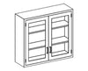 Stainless Steel Wall Cabinet w/ Double Swinging Glass Doors