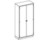 Stainless Steel High Cabinet w/ Double Swinging Solid Doors