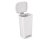 Rectangular Plastic Waste Cans White 52 Quart