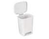 Rectangular Plastic Waste Cans White 32 Quart