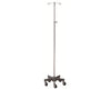 Short Wheel Infusion Pump Stand 2-Ram's Horn Hook