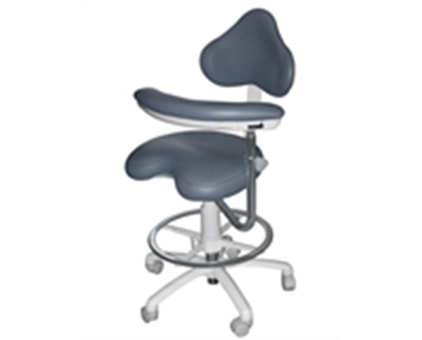 9200 Dental Stool: 24" - 32" Stool with Adjustable Foot Ring and Left Body Support