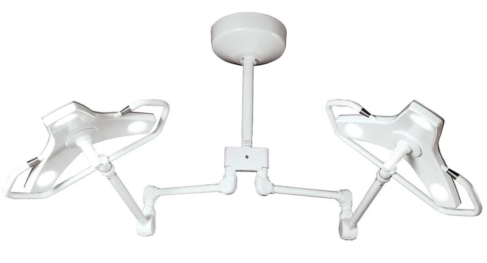 Double Ceiling Mount Outpatient LED Exam Light (9 ft Ceiling)