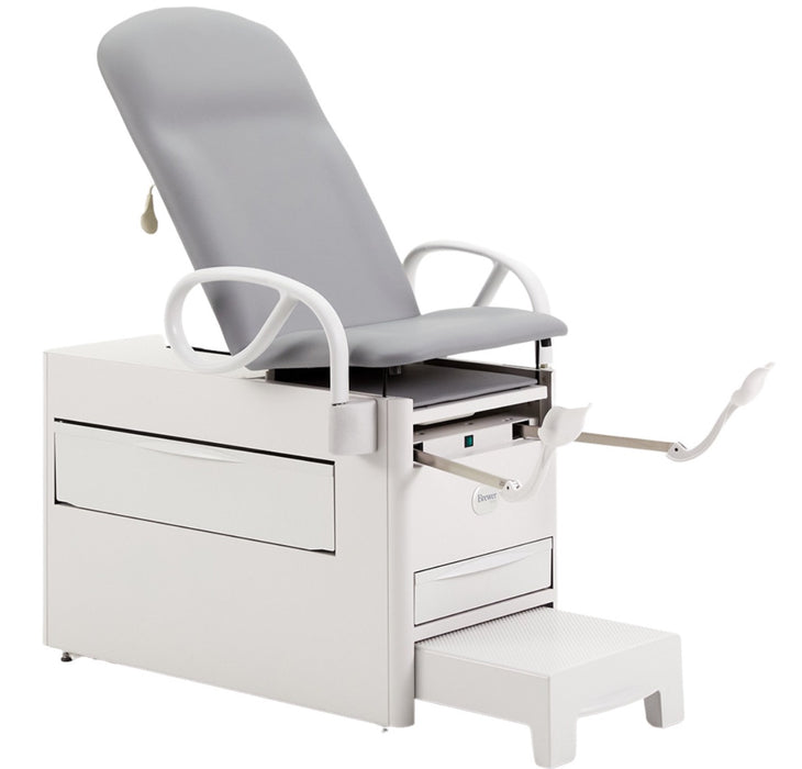 Versa Exam Cabinet Table w/ Adjustable Back, Pull-out Footrest & Step Stool (Stirrups Option)