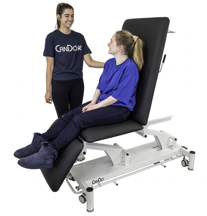 Hi-Lo Power Treatment Table w/ Adjustable Backrest, Drop Section & Casters