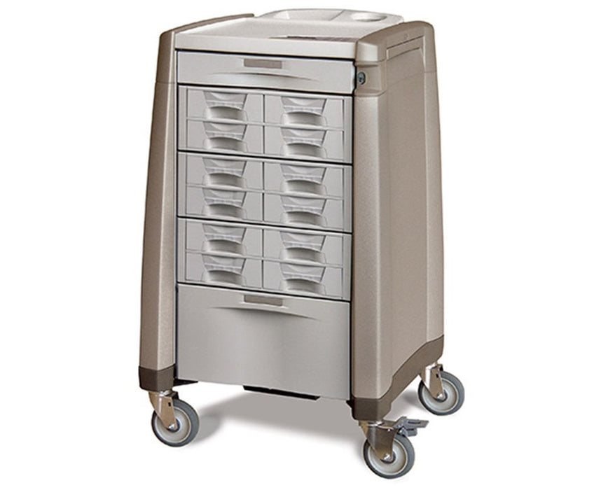 Avalo ACS Compact Bin Cassette Medication Cart (Four 3" drawers, Two 6" drawers), AutoLock