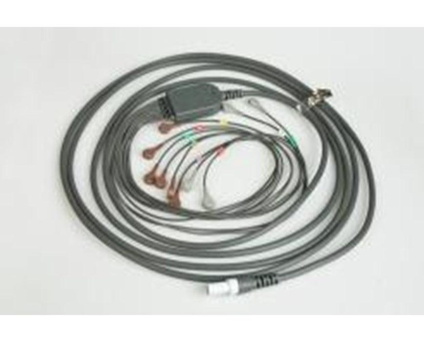 10-Lead Stress Patient Cable, 25", Snap Connectors