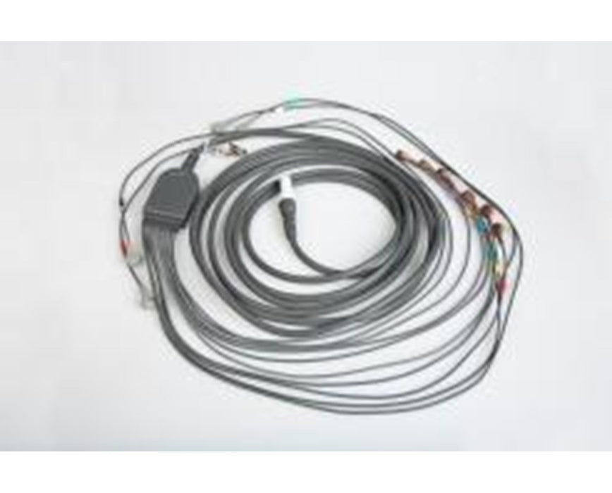 10-Lead Stress Patient Cable, 43", Snap Connectors