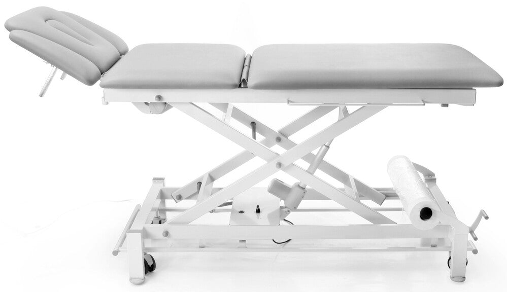 Galaxy Wide Power Hi-Lo Treatment Table w/ 5-Section Top (Adjustable Back / Headrest, Armrests & Casters)