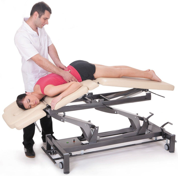 Montane Andes Power Hi-Lo Treatment Table w/ 7-Section Top (Adjustable Back / Headrest / Armrests & Casters)