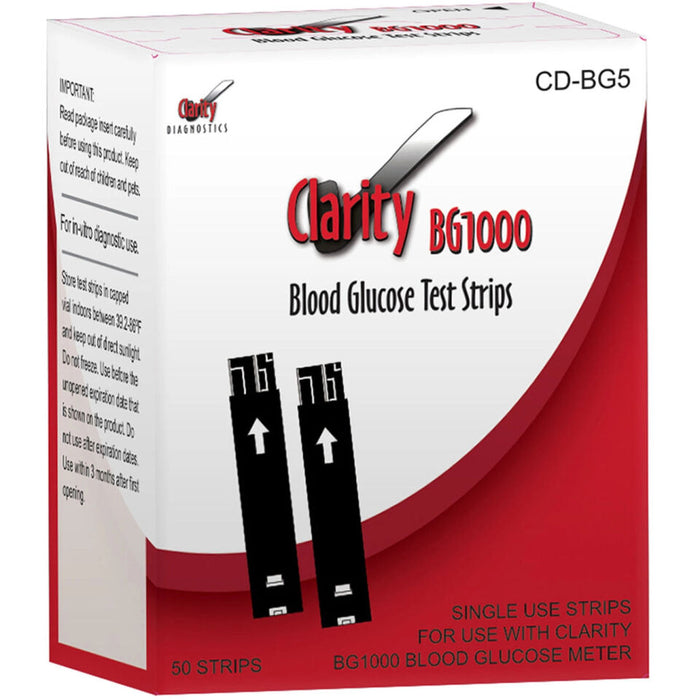 BG1000 Blood Glucose Test Strips (50/bx)