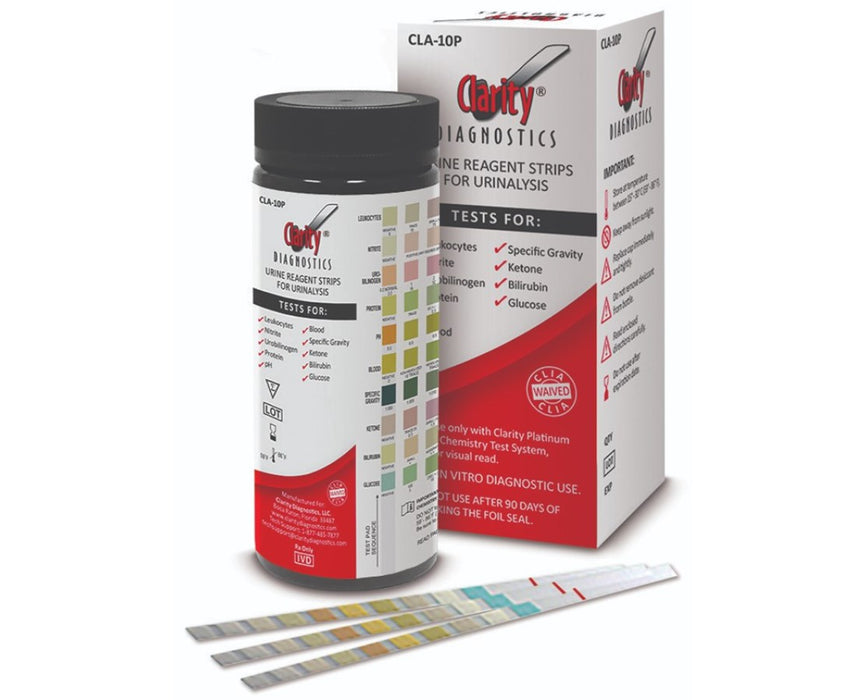 Platinum 10 Urine Reagent Strips - 100/Cs