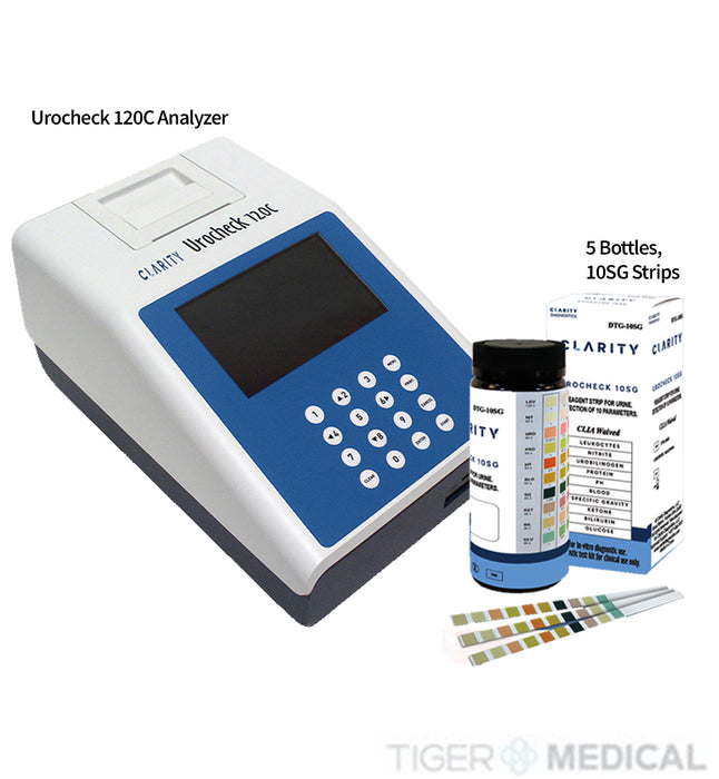 Urocheck 120C Analyzer. 5 Bottles of 10SG Strips (1/ea)