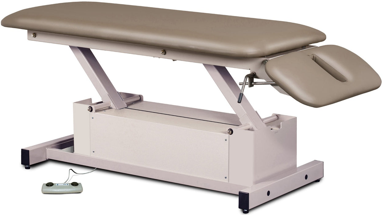 Power Glide Hi-Lo Exam Table W/ Flat Top, Shrouded Base & Drop Section